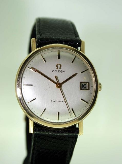 Ondeugd Masaccio Ritmisch Omega 1968 Solid Gold Geneve Calendar Watch Beautiful Original Dial with  Quick-Set Date Function High-Grade Manual Wind Movement Adjusted to Two (2)  Positions. Comes On Lizard Skin Strap – Corr Vintage Watches