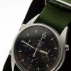Vintage 1990 Gen.1 British Military Chronograph from the First Gulf War "Operation Desert Storm"  RAF Issued with Correct Broadarrow and 6645 Military Issue Markings. New Mineral Glass