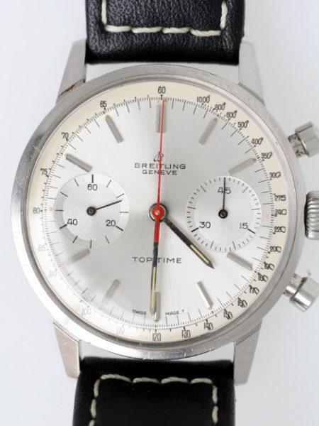 c.1967 Top Time Geneve Ref. 2002 with Silver Dial and Two Sub-Dials and Rare Original Red Central Chronograph Hand In Superb Original Condition