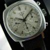 c1969 Camaro Chronograph Ref. 7220 All White Dial All Steel Screw-Back Case Heuer Signed Crown Valjoux 72 manual Winding Movement 1960's NOS Tropic Sport Strap