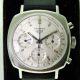 c1969 Camaro Chronograph Ref. 7220 All White Dial All Steel Screw-Back Case Heuer Signed Crown Valjoux 72 manual Winding Movement 1960's NOS Tropic Sport Strap