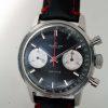 c1969 Top Time Geneve Reverse Panda Dial Chronograph Ref. 2002-33 Original Black Dial  with Two Silver Sub-Dials with Original Rare Red Central Chronograph Hand Very Attractive Watch