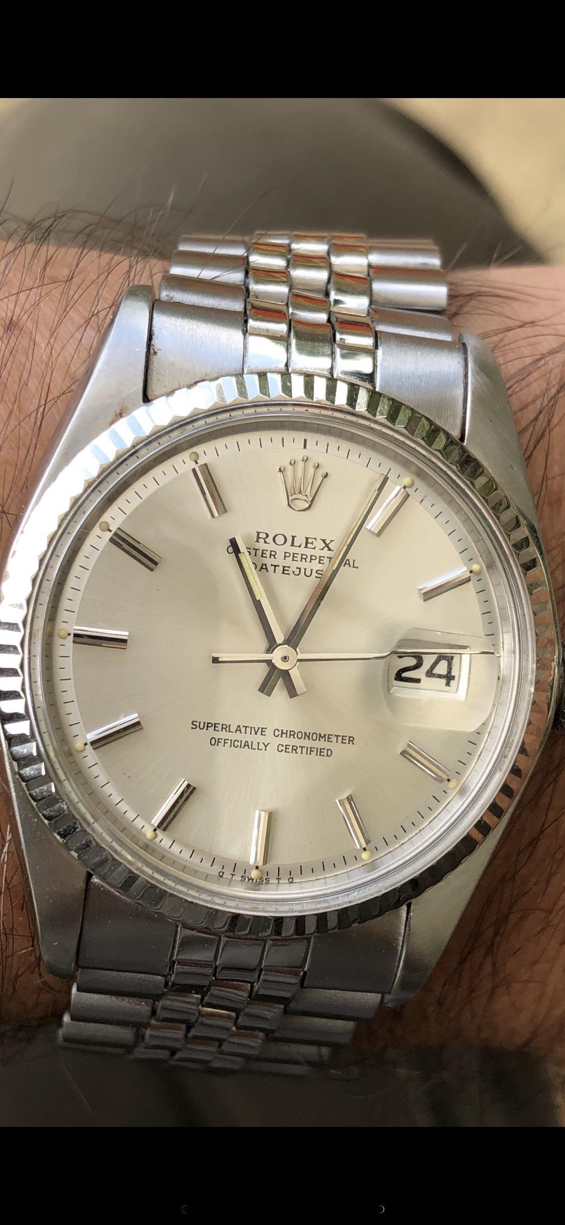 1975 Rolex Oysterdate Ref 1601 With Perfect Original Sigma Dial On Jubilee Bracelet Corr Vintage Watches