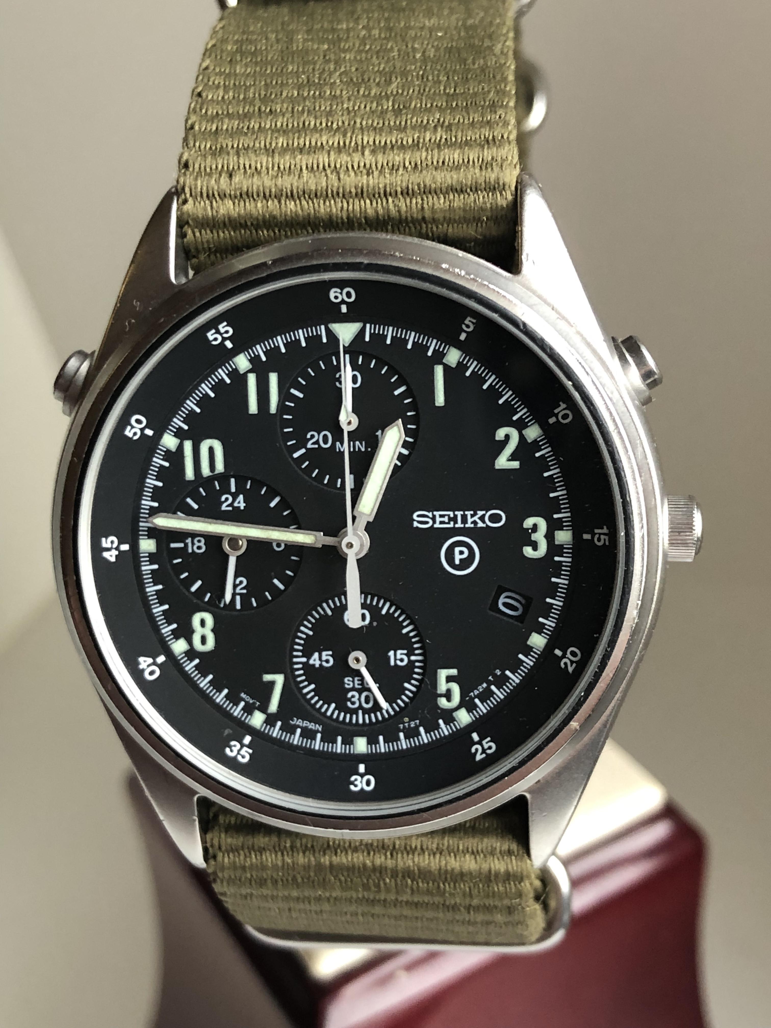 1996 Seiko Generation 2 Issued RAF Helicopter/Jet Fighter Military Pilot's  Chronograph – Corr Vintage Watches