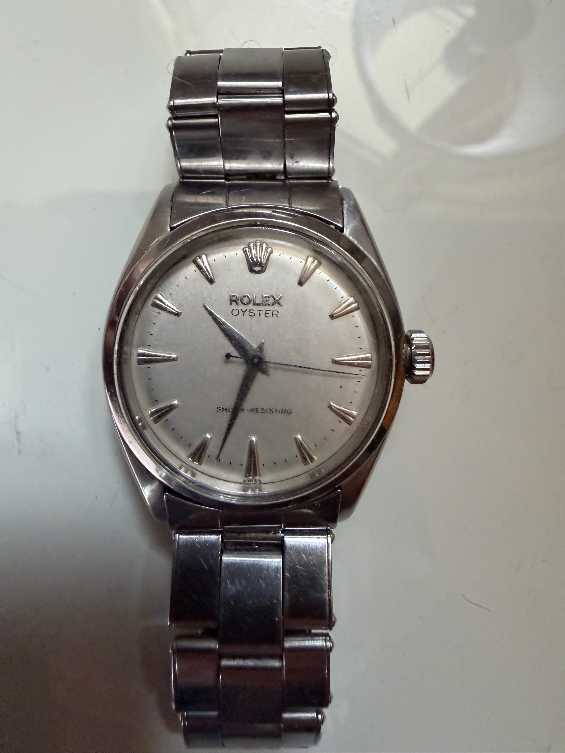 1955 Rolex Oyster Shock-Resisting Reference 6480 on Original Rolex Bracelet